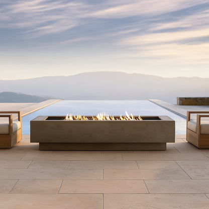 Arcstone Vista 72 Linear Concrete Fire Pit — product view 3