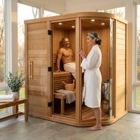 Traditional Dry Heat Sauna Built for Home Wellness, 6kW Electric Stove, Canadian Cedar, 2-Person Capacity — product view 3
