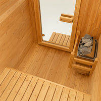 Traditional Dry Heat Sauna Built for Home Wellness, 6kW Electric Stove, Canadian Cedar, 2-Person Capacity — product view 6