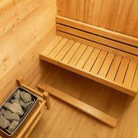 Traditional Dry Heat Sauna Built for Home Wellness, 6kW Electric Stove, Canadian Cedar, 2-Person Capacity — product view 7