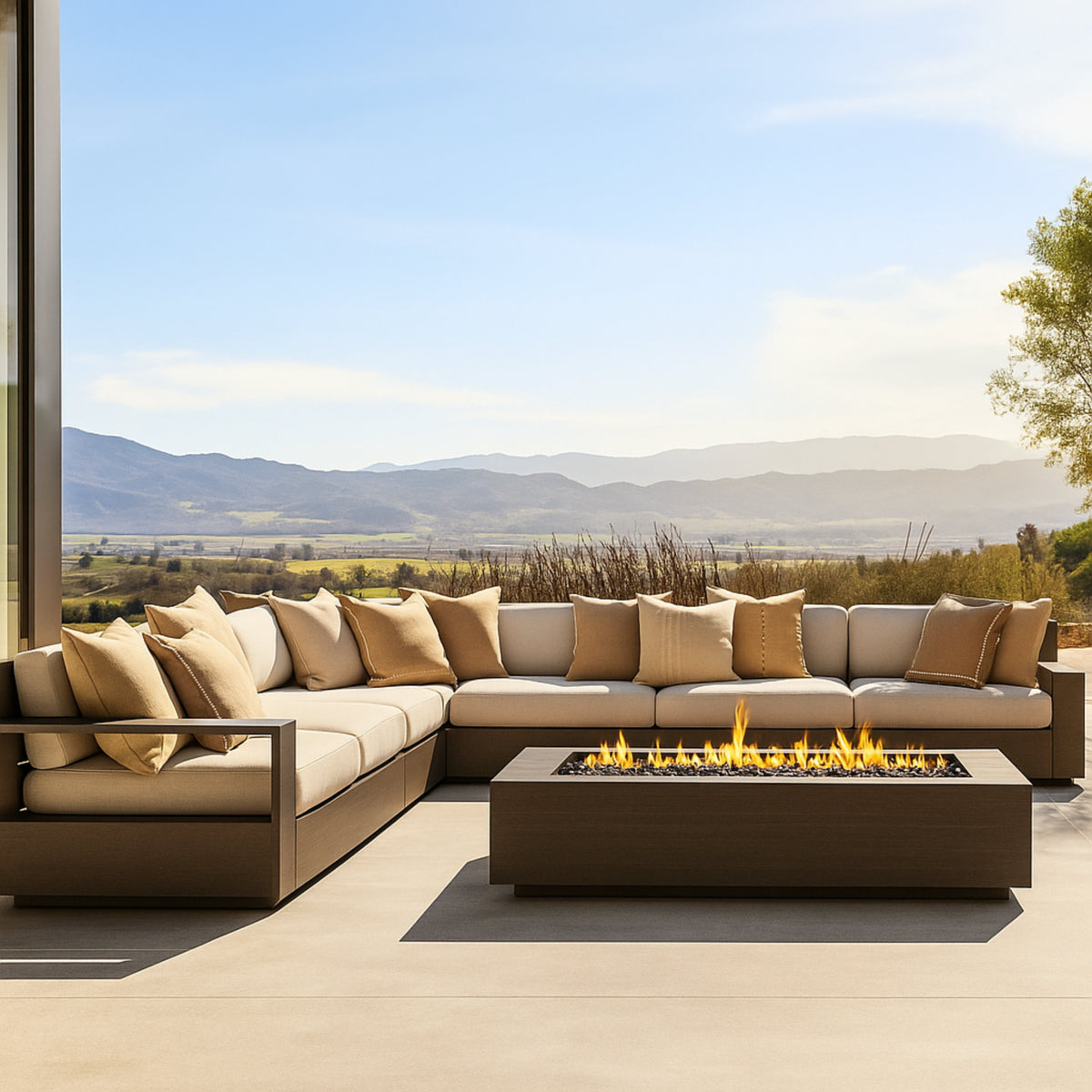 StoneLyte Horizon 60 Concrete Fire Pit — product view 2