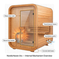 NordicHaven Arc 2-Person Dry Heat Sauna — How It Works